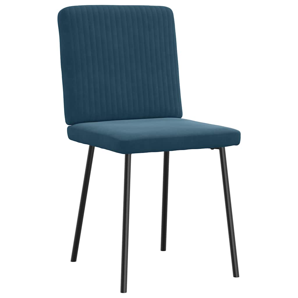 spisebordsstole 4 stk. velour blå