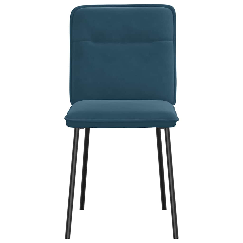 spisebordsstole 4 stk. velour blå