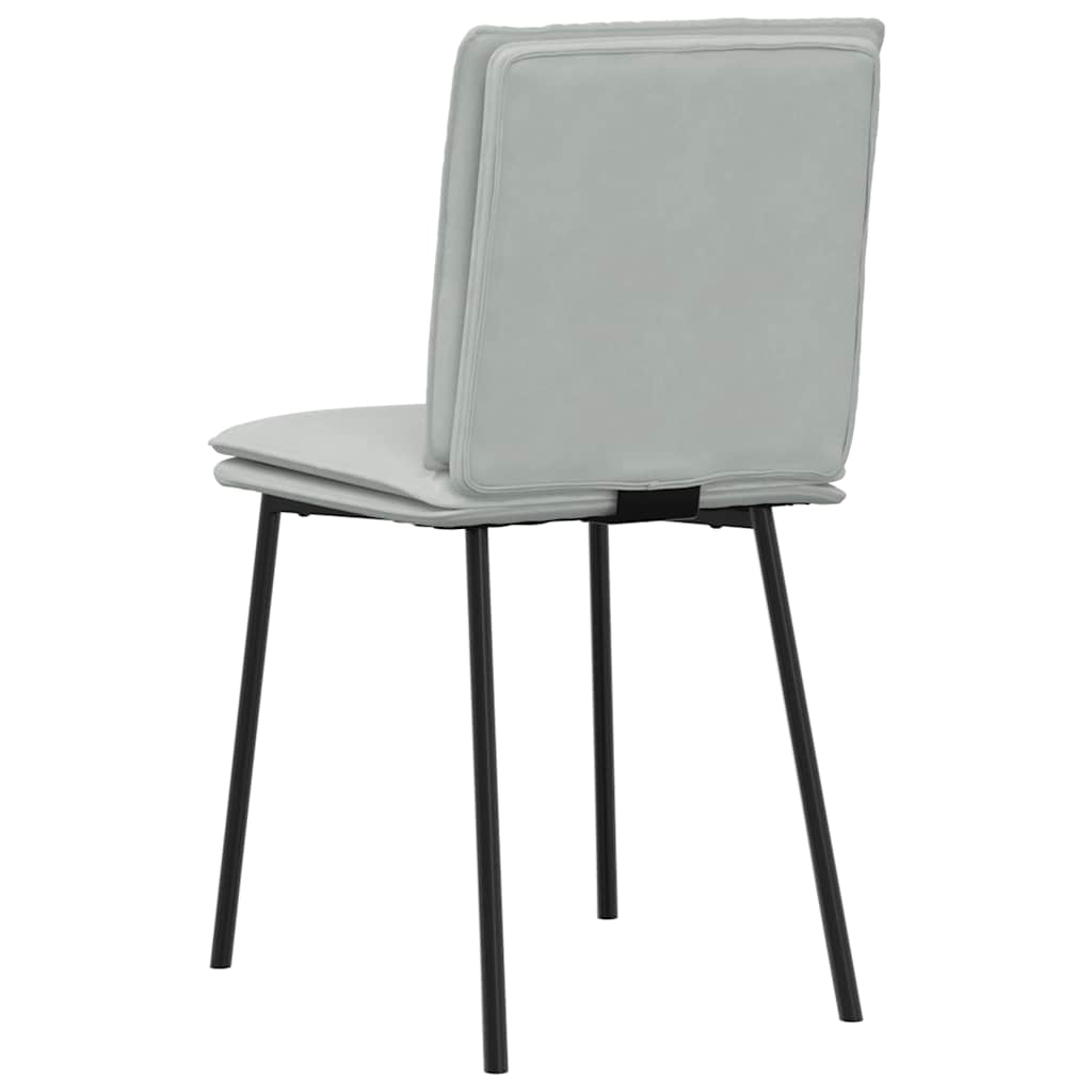 spisebordsstole 4 stk. velour lysegrå