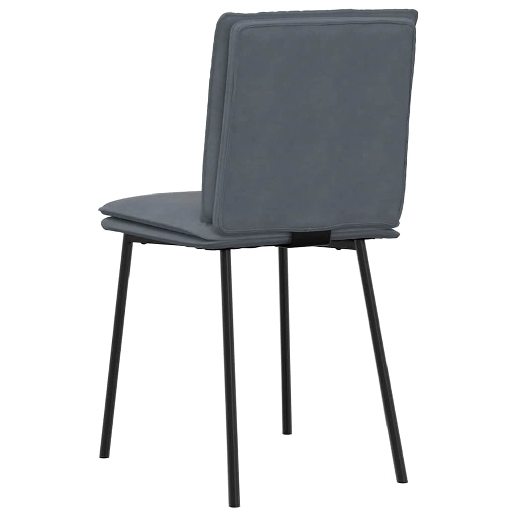 spisebordsstole 4 stk. velour mørkegrå