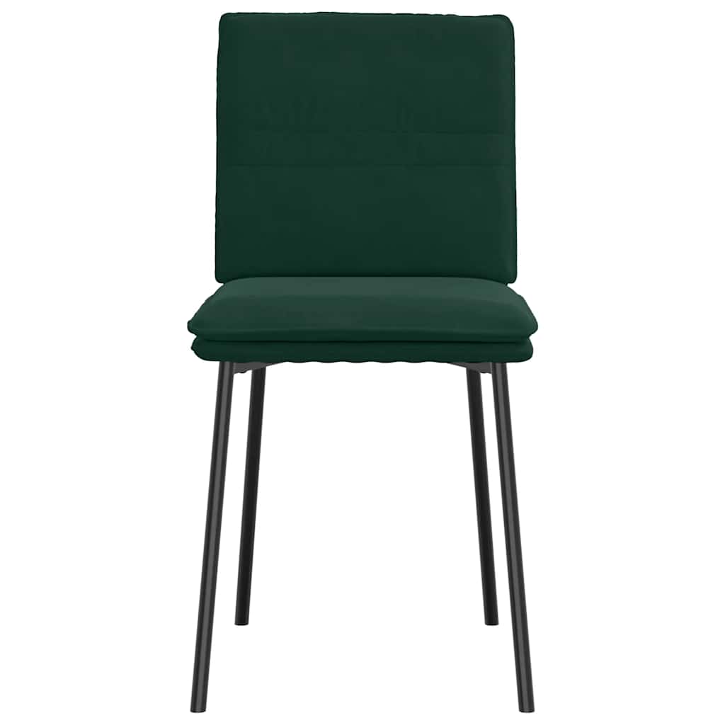 spisebordsstole 4 stk. velour mørkegrøn