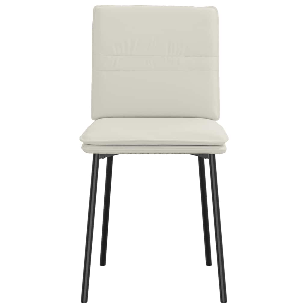 spisebordsstole 4 stk. velour cremefarvet