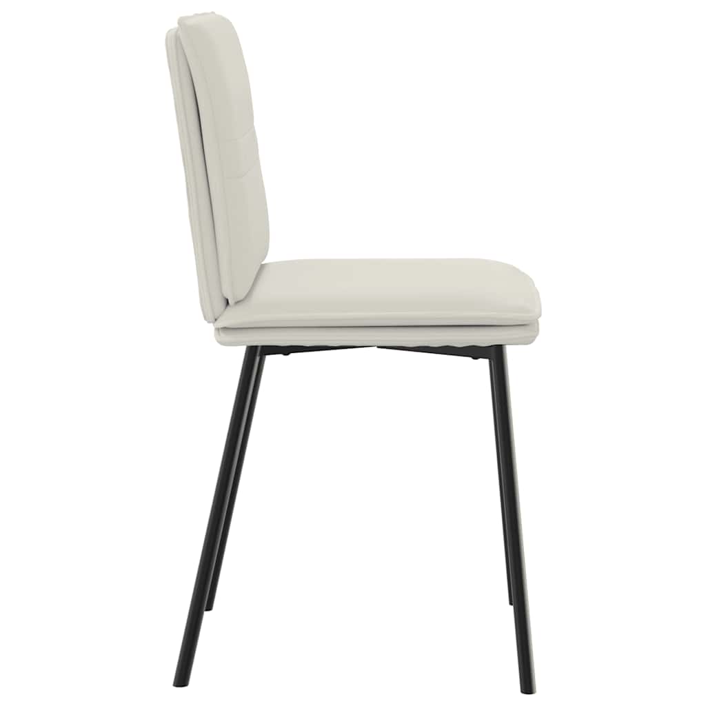 spisebordsstole 4 stk. velour cremefarvet