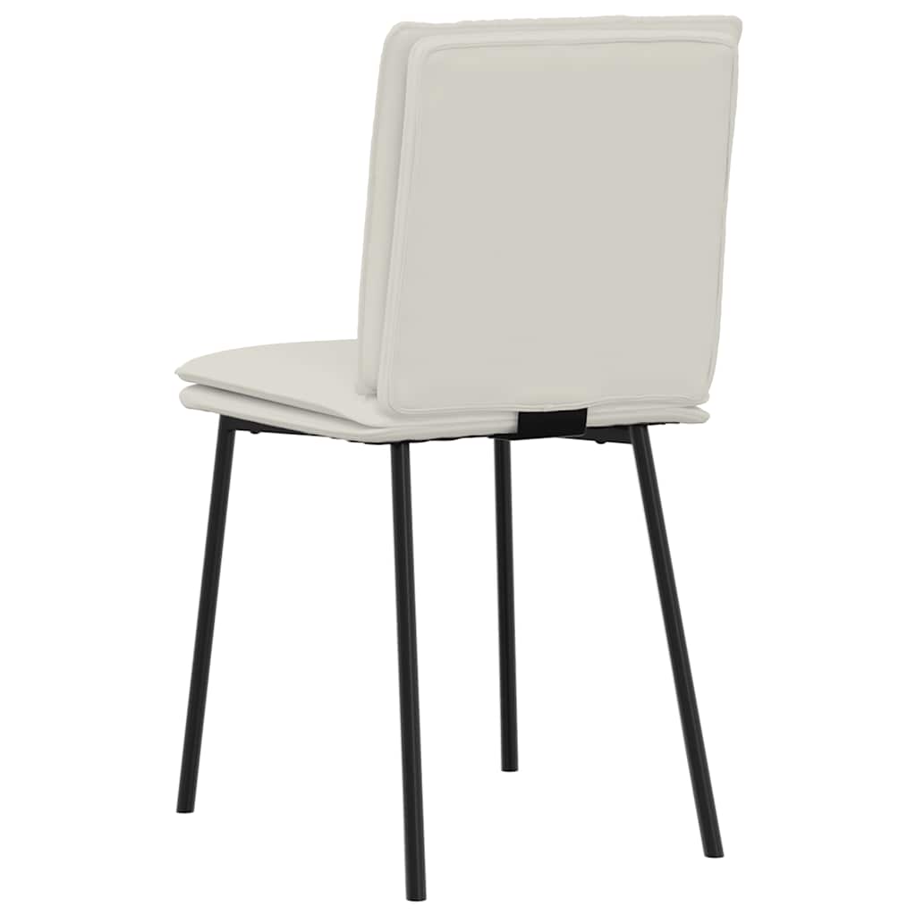 spisebordsstole 4 stk. velour cremefarvet