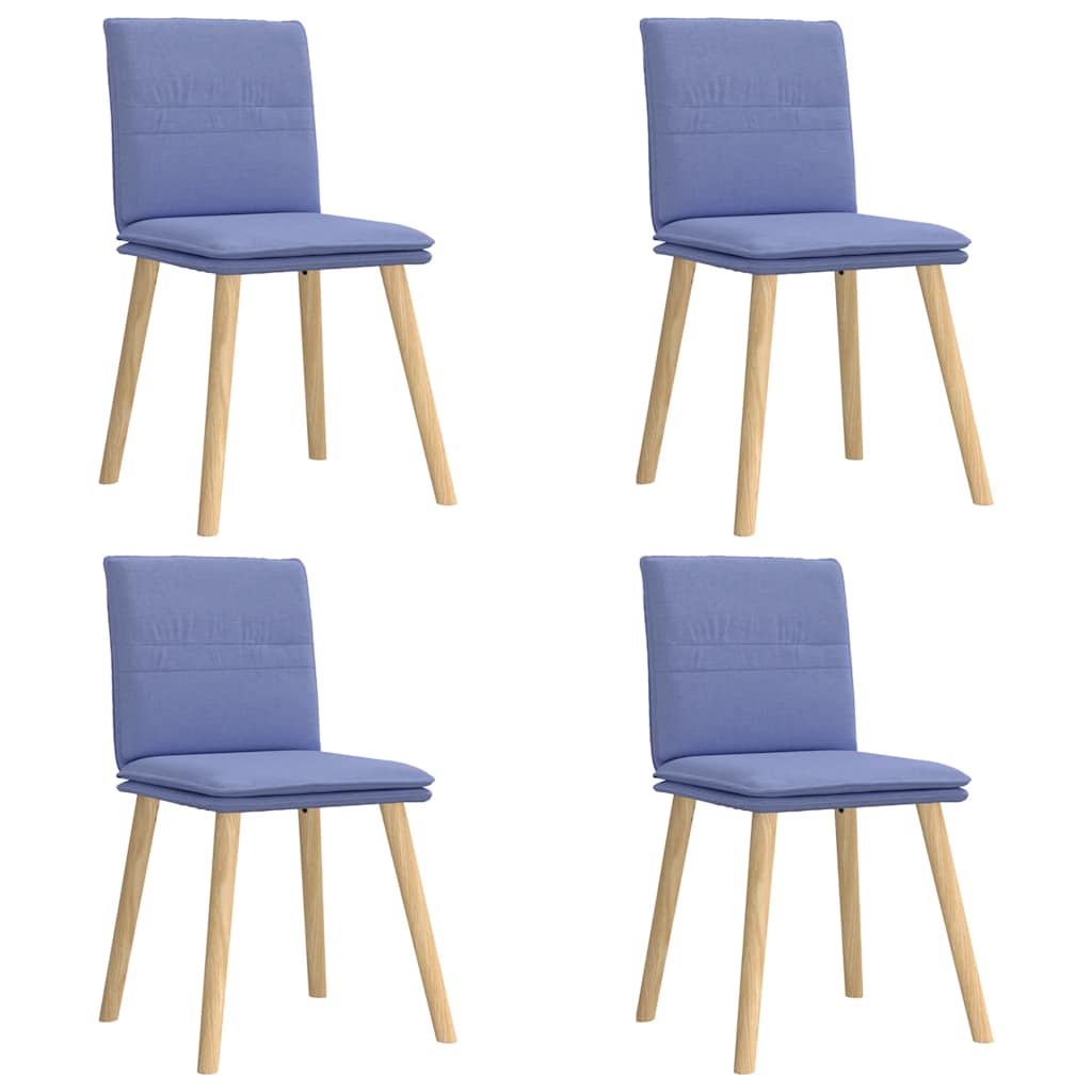 spisebordsstole 4 stk. Jeans blåt stof