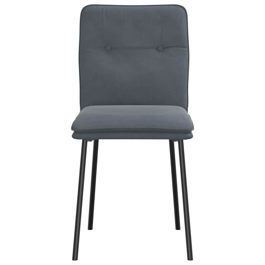 spisebordsstole 4 stk. velour mørkegrå