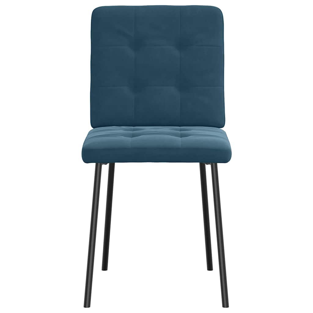 spisebordsstole 6 stk. velour blå