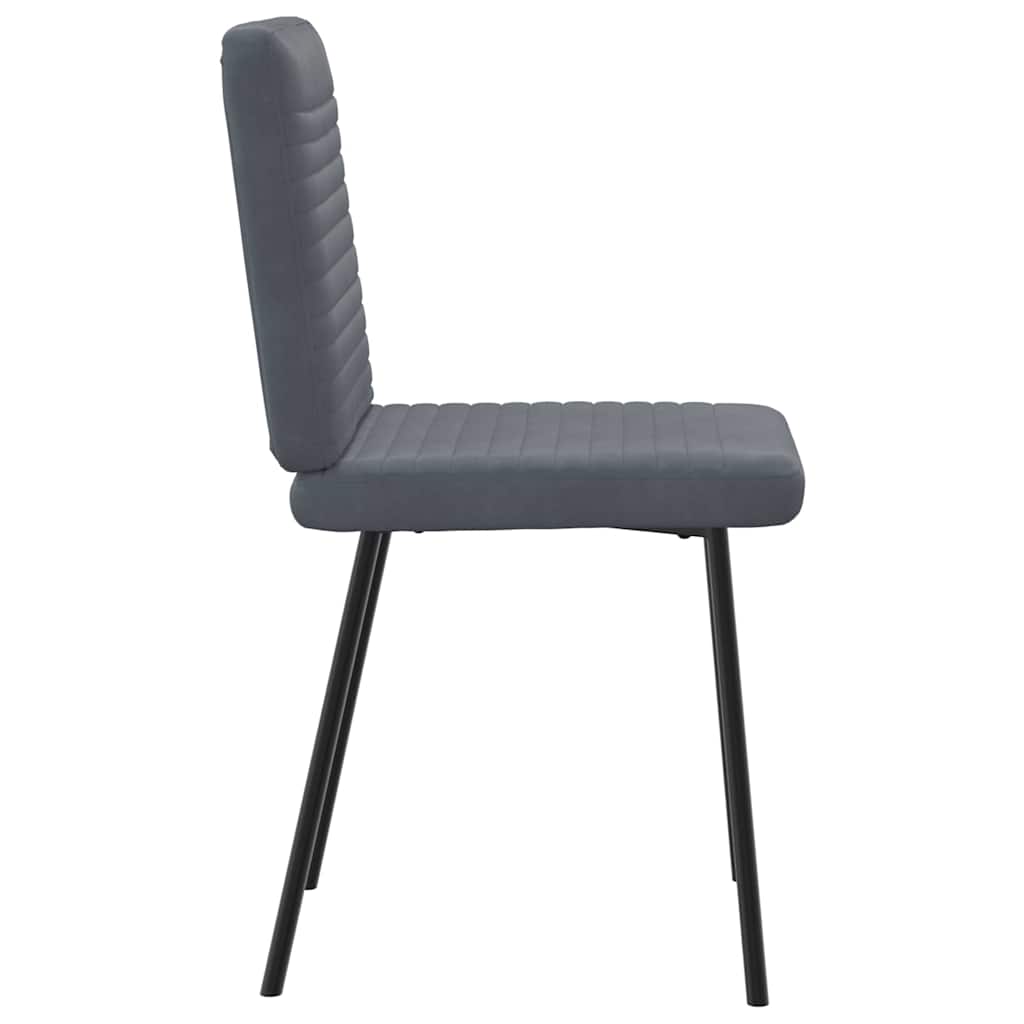 spisebordsstole 6 stk. velour mørkegrå