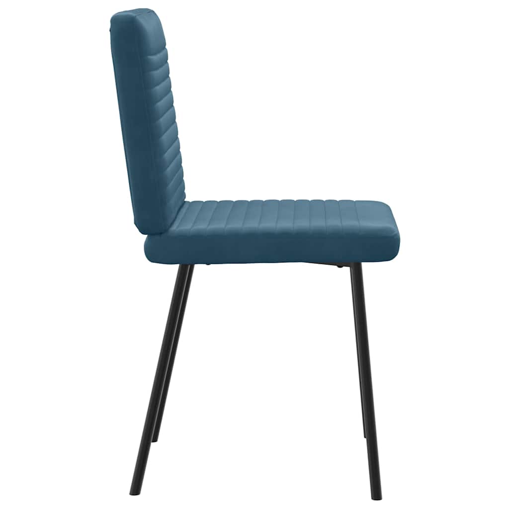 spisebordsstole 6 stk. velour blå