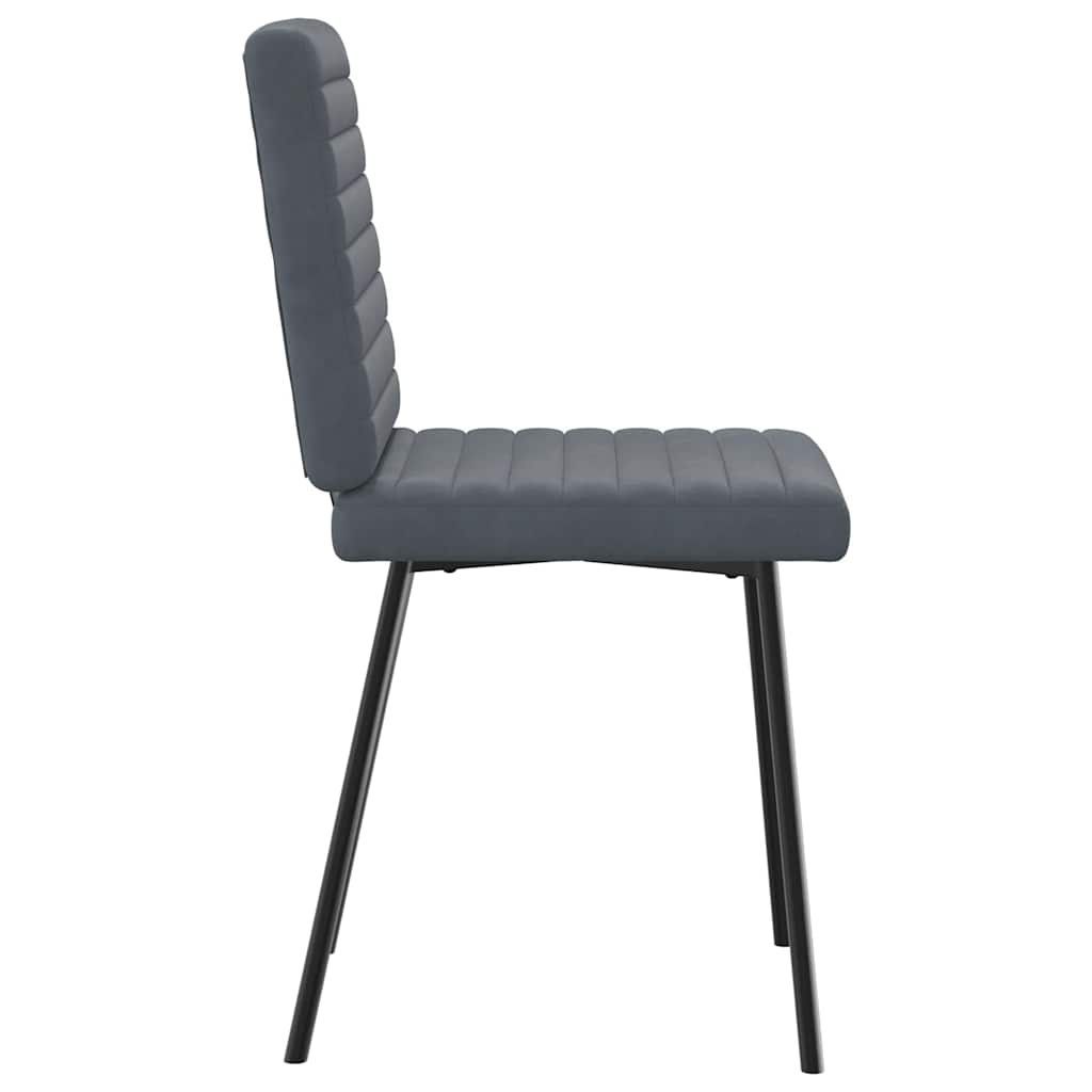 spisebordsstole 6 stk. velour mørkegrå