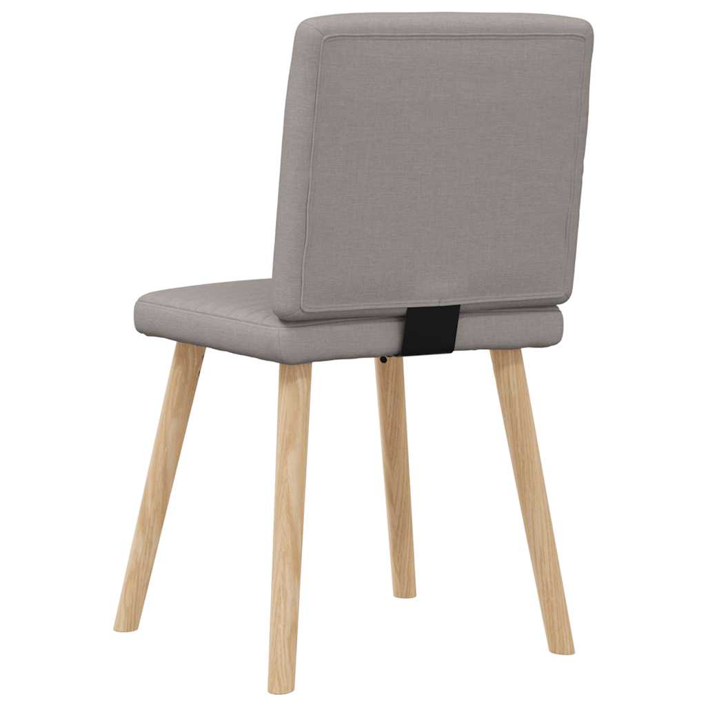 spisebordsstole 6 stk. stof gråbrun