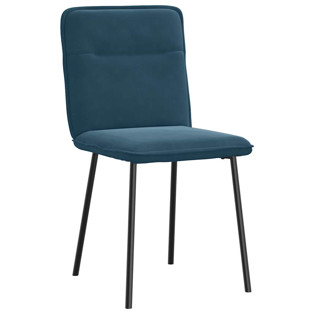 spisebordsstole 6 stk. velour blå