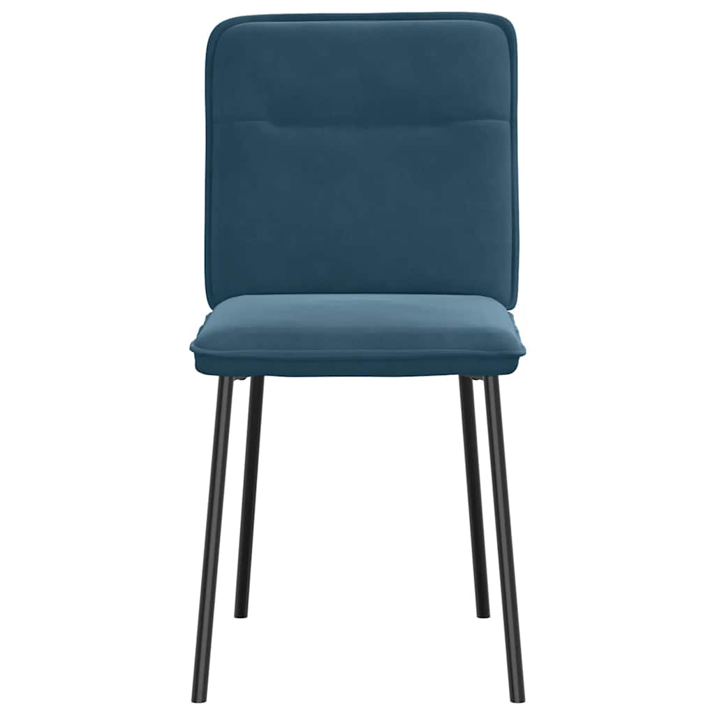 spisebordsstole 6 stk. velour blå