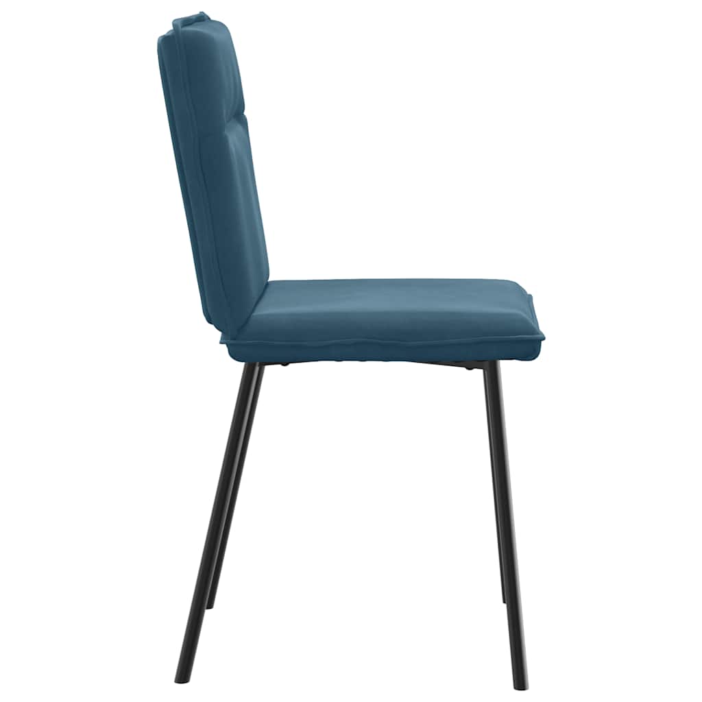 spisebordsstole 6 stk. velour blå