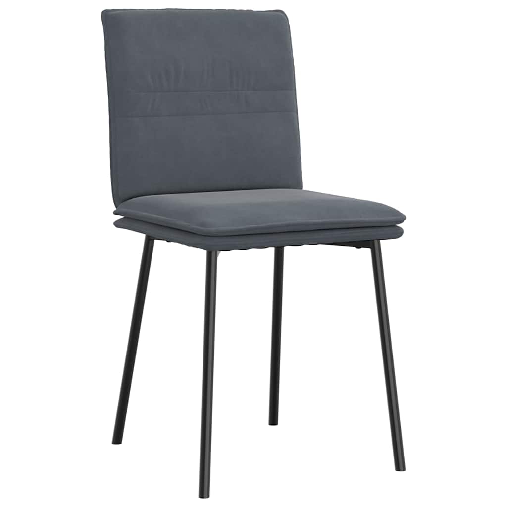 spisebordsstole 6 stk. velour mørkegrå