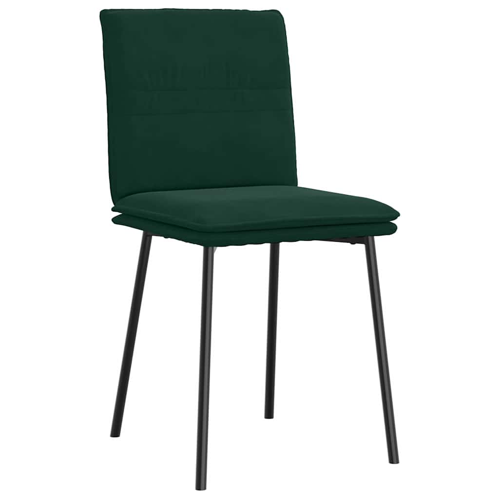 spisebordsstole 6 stk. velour mørkegrøn