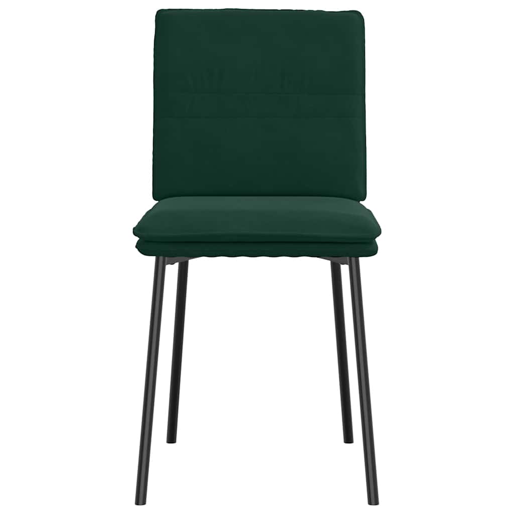 spisebordsstole 6 stk. velour mørkegrøn