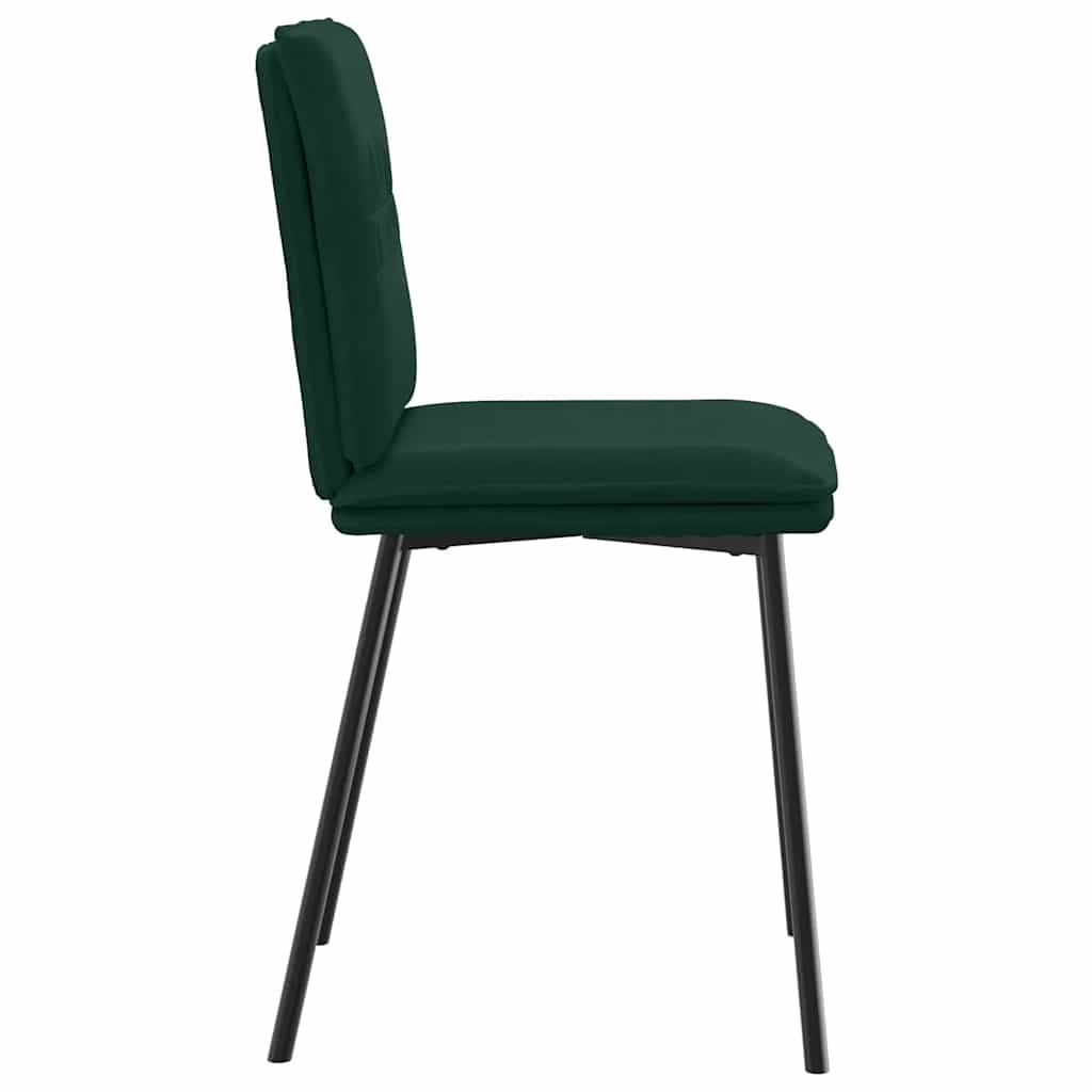 spisebordsstole 6 stk. velour mørkegrøn
