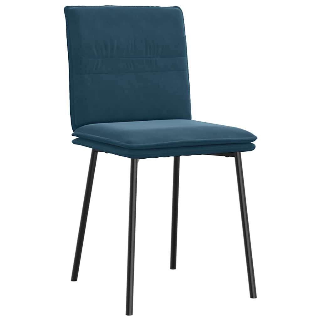 spisebordsstole 6 stk. velour blå