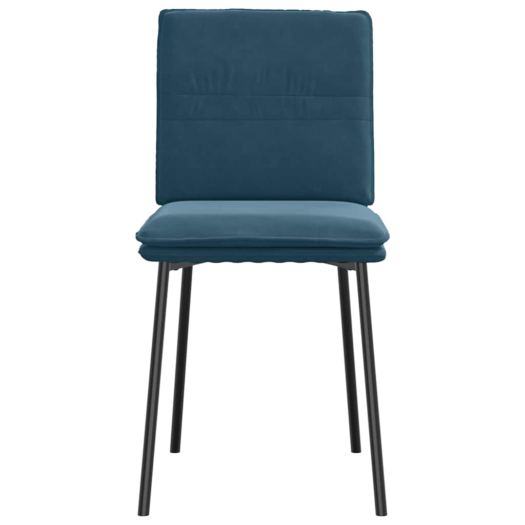 spisebordsstole 6 stk. velour blå