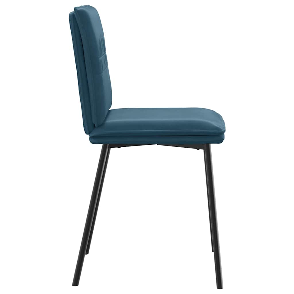 spisebordsstole 6 stk. velour blå