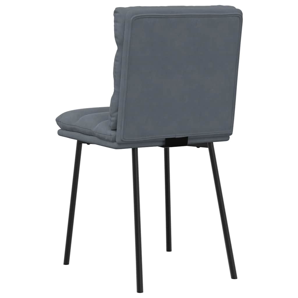 spisebordsstole 6 stk. velour mørkegrå