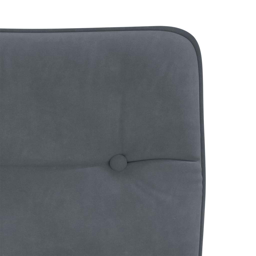 spisebordsstole 6 stk. velour mørkegrå