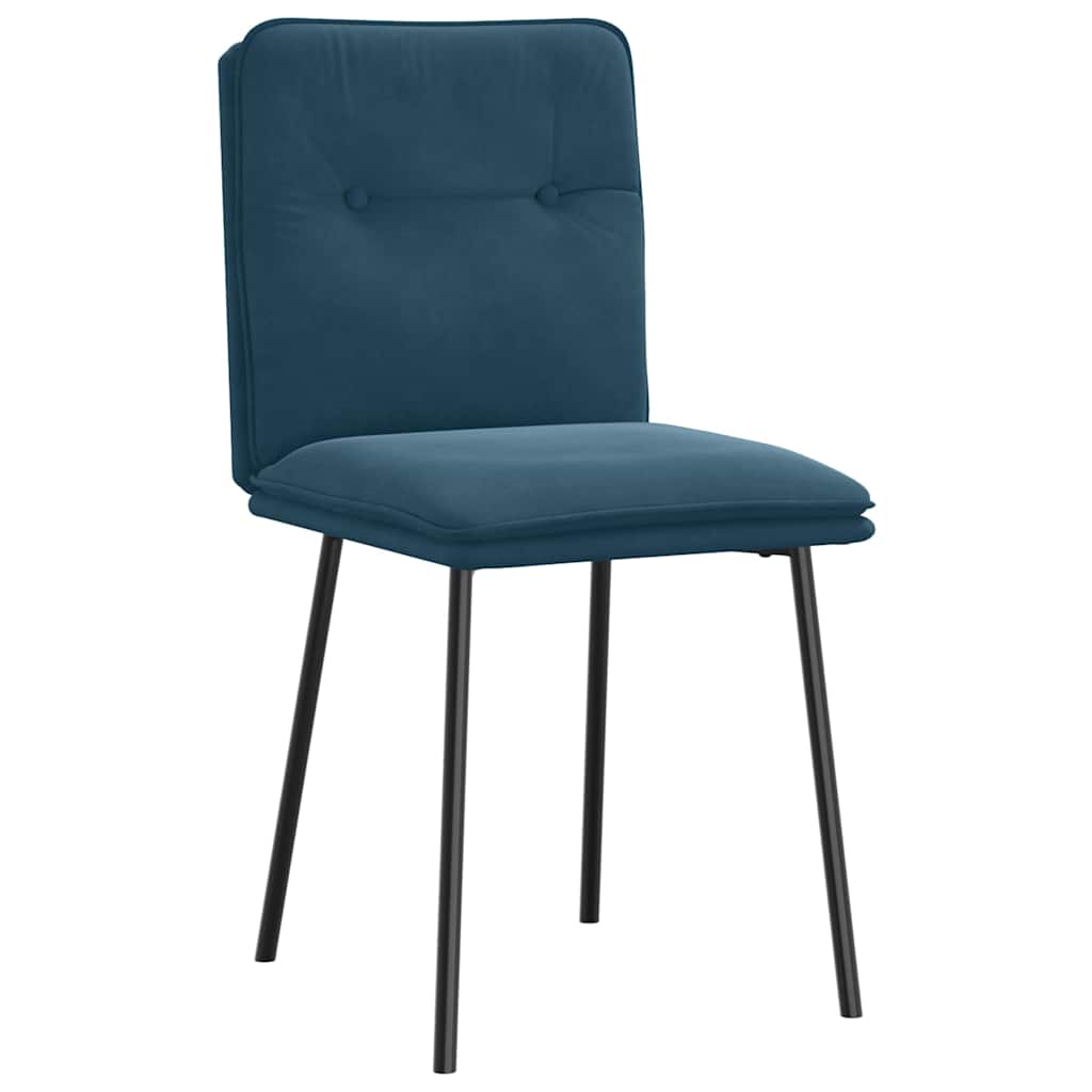 spisebordsstole 6 stk. velour blå