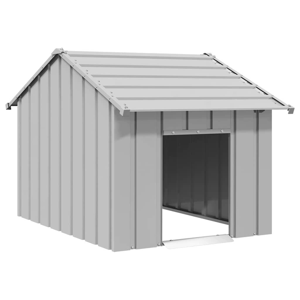 hundehus med tag 83x130x85 cm galvaniseret stål