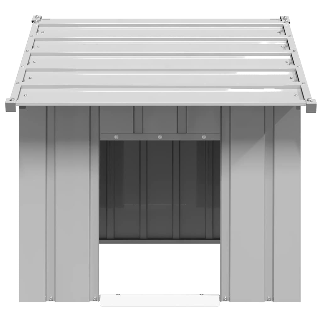 hundehus med tag 83x130x85 cm galvaniseret stål