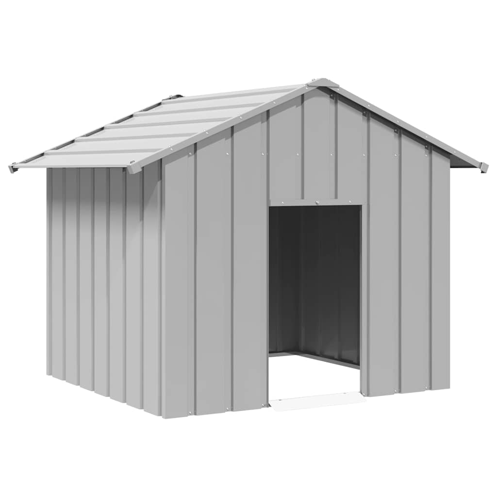 hundehus med tag 131x101x102 cm galvaniseret stål