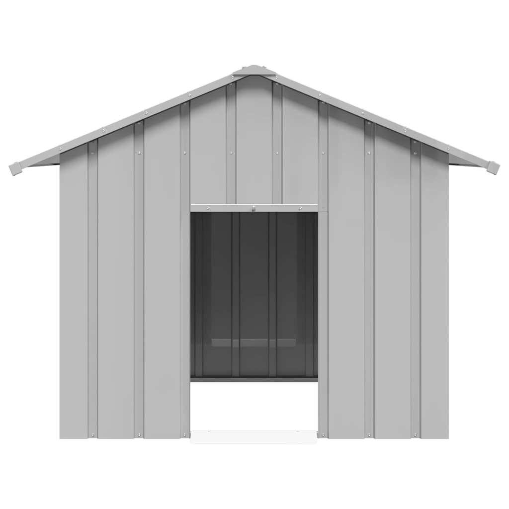 hundehus med tag 131x101x102 cm galvaniseret stål