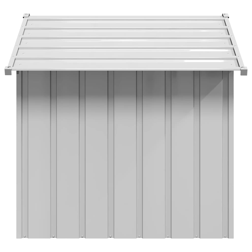 hundehus med tag 131x101x102 cm galvaniseret stål