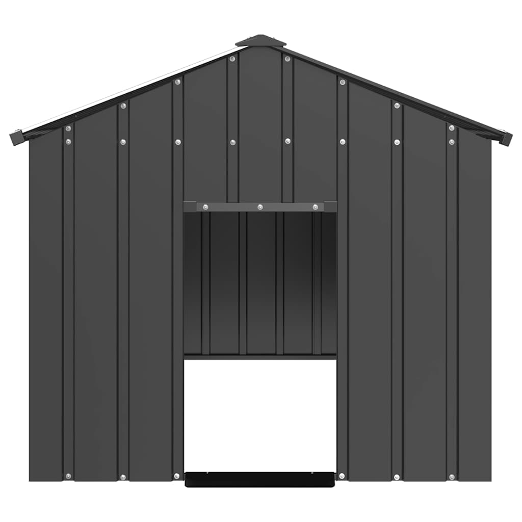 hundehus med tag 114x202x101 cm galvaniseret stål