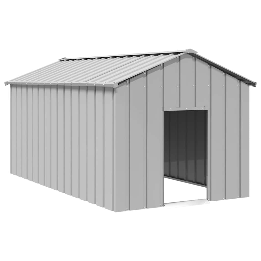 hundehus med tag 114x202x101 cm galvaniseret stål