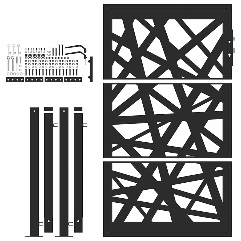 havelåge sort 100x150 cm stållampedesign