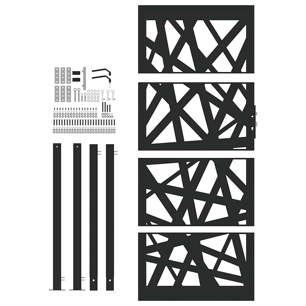 havelåge sort 100x200 cm stållampedesign