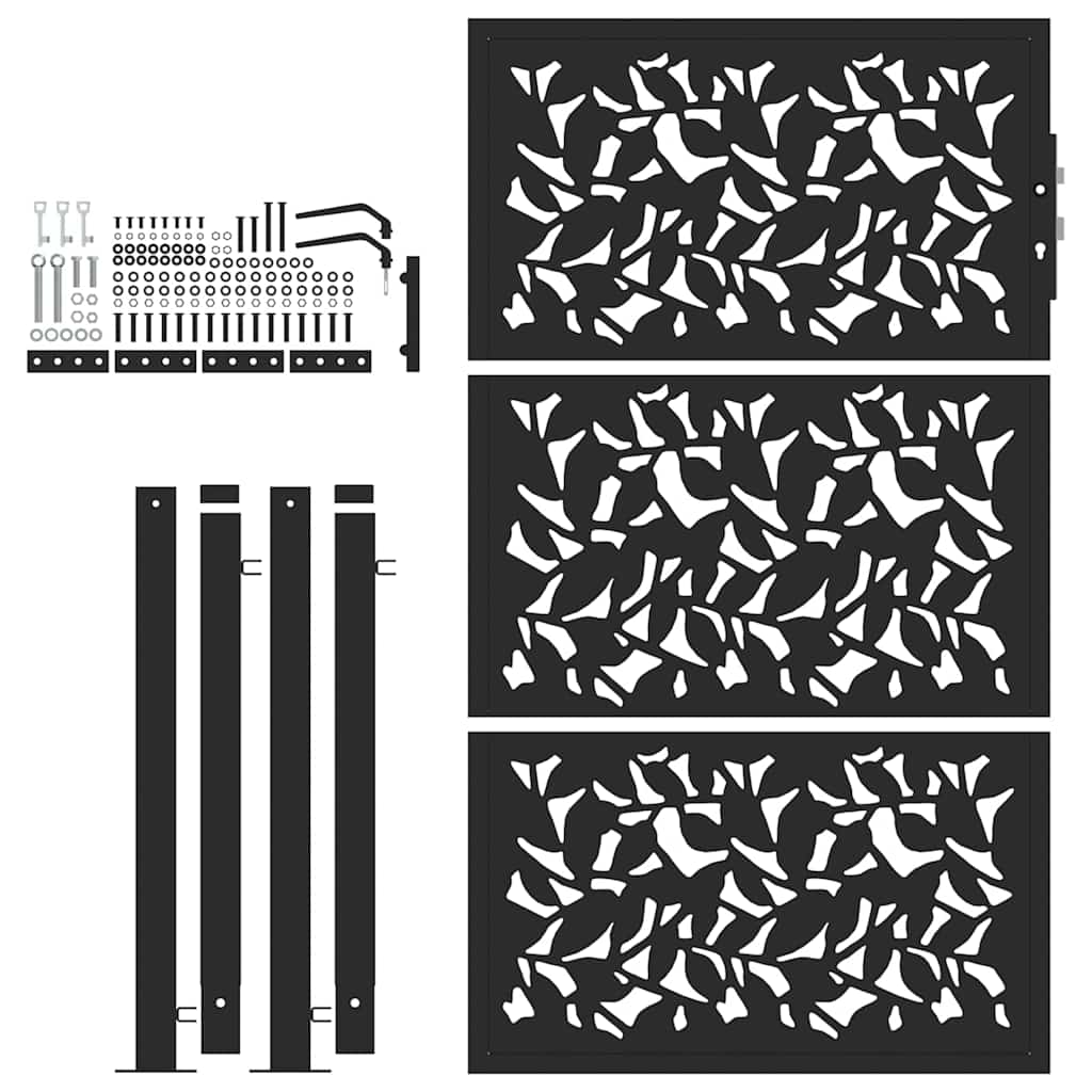 havelåge sort 100x150 cm stålbladdesign
