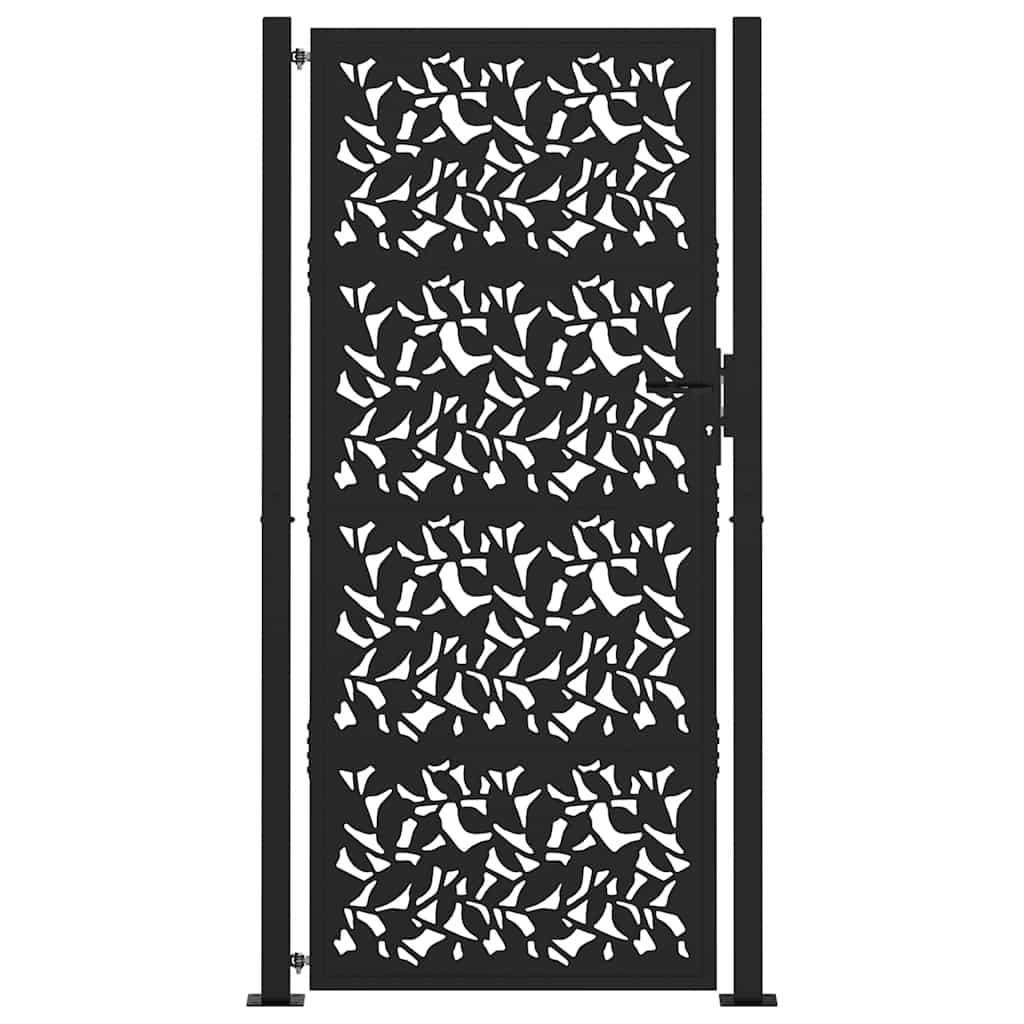 havelåge sort 100x200 cm stålbladdesign
