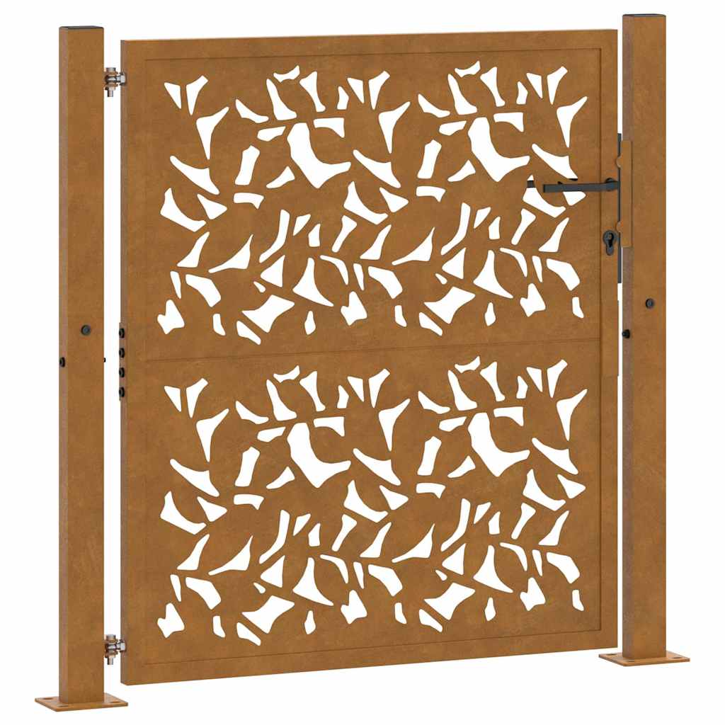havelåge 100x100 cm vejrbestandigt stålbladdesign