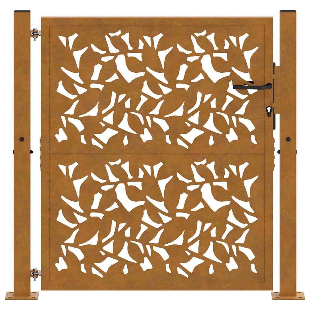 havelåge 100x100 cm vejrbestandigt stålbladdesign