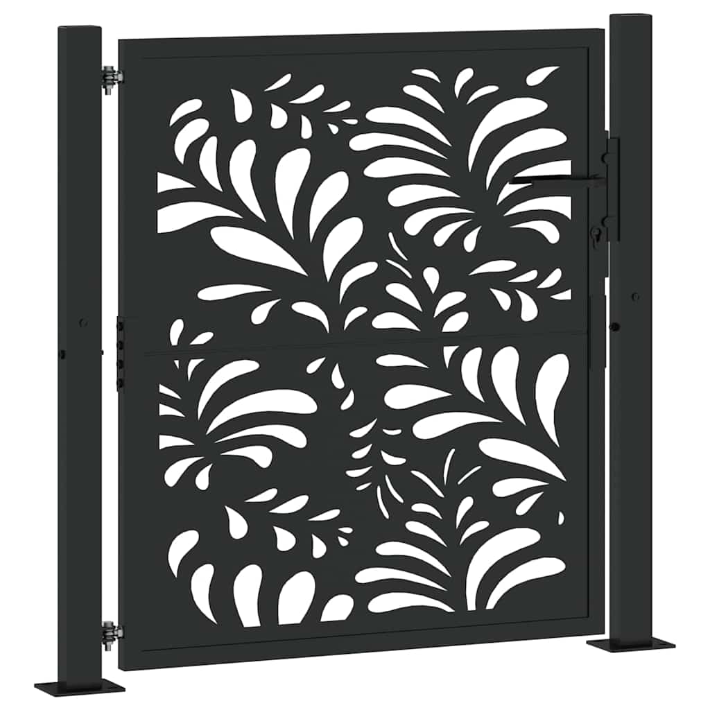 havelåge sort 100x100 cm stål bølgedesign