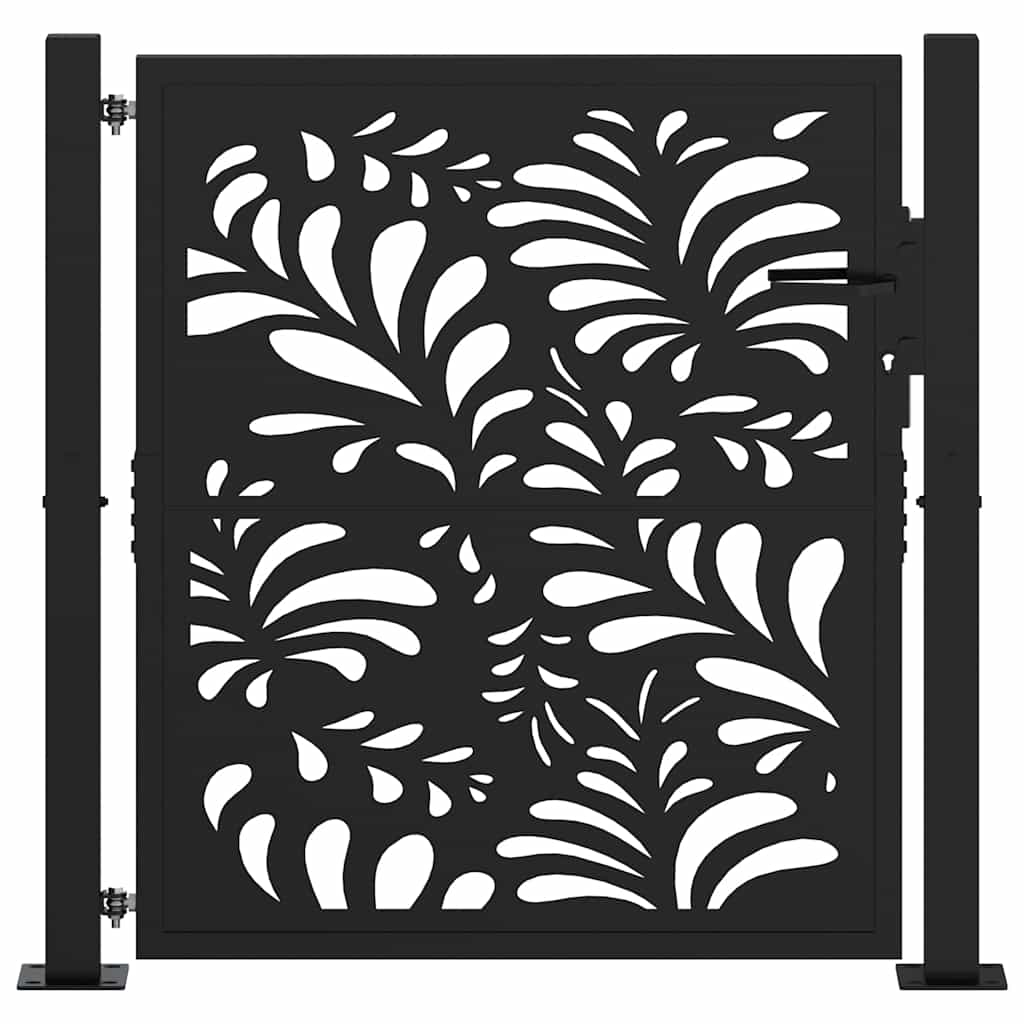 havelåge sort 100x100 cm stål bølgedesign