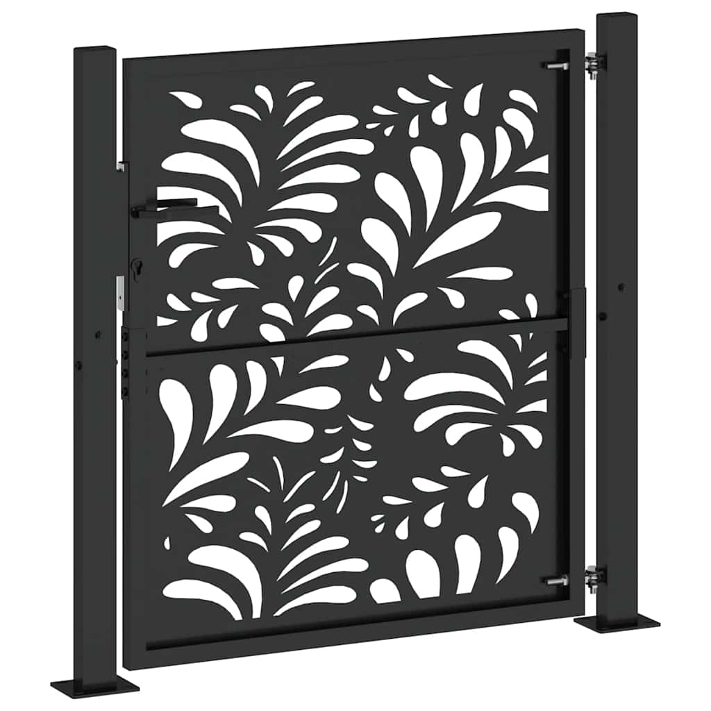 havelåge sort 100x100 cm stål bølgedesign