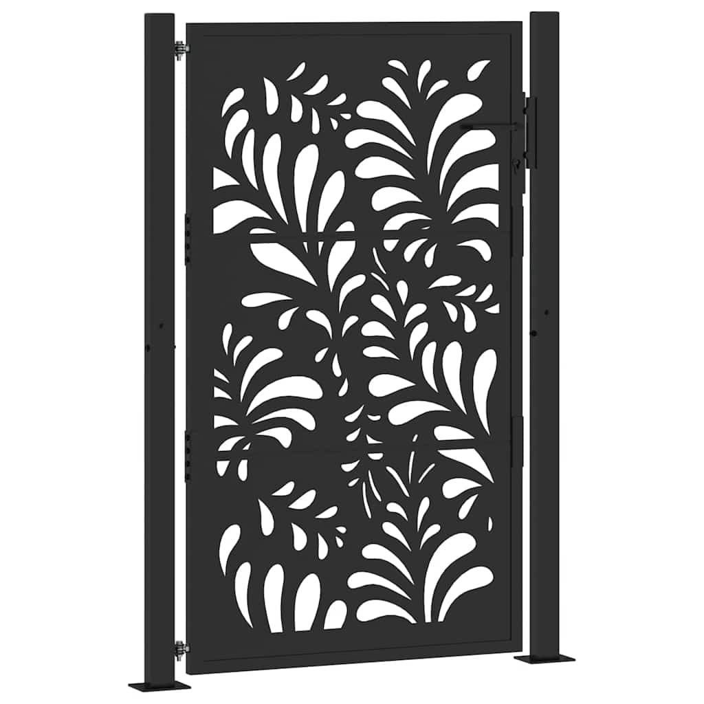 havelåge sort 100x150 cm stål bølgedesign