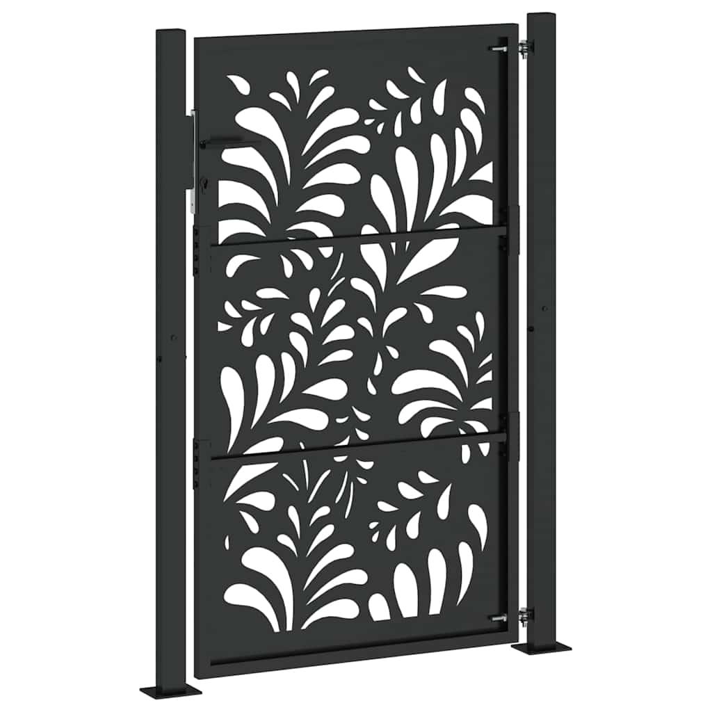 havelåge sort 100x150 cm stål bølgedesign