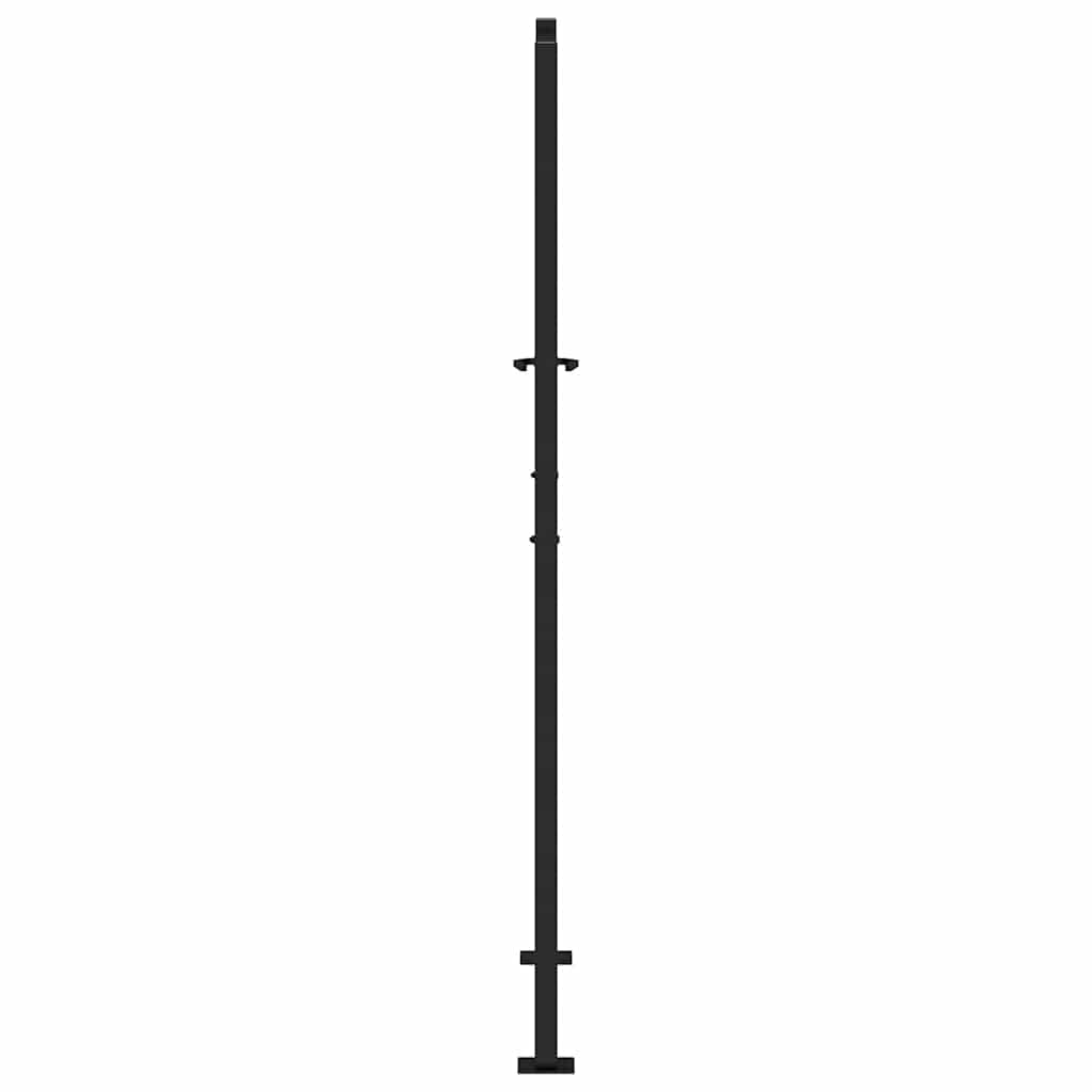 havelåge sort 100x175 cm stål bølgedesign