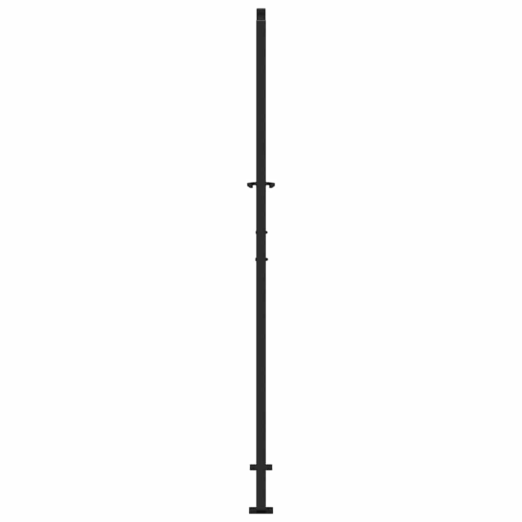 havelåge sort 100x200 cm stål bølgedesign
