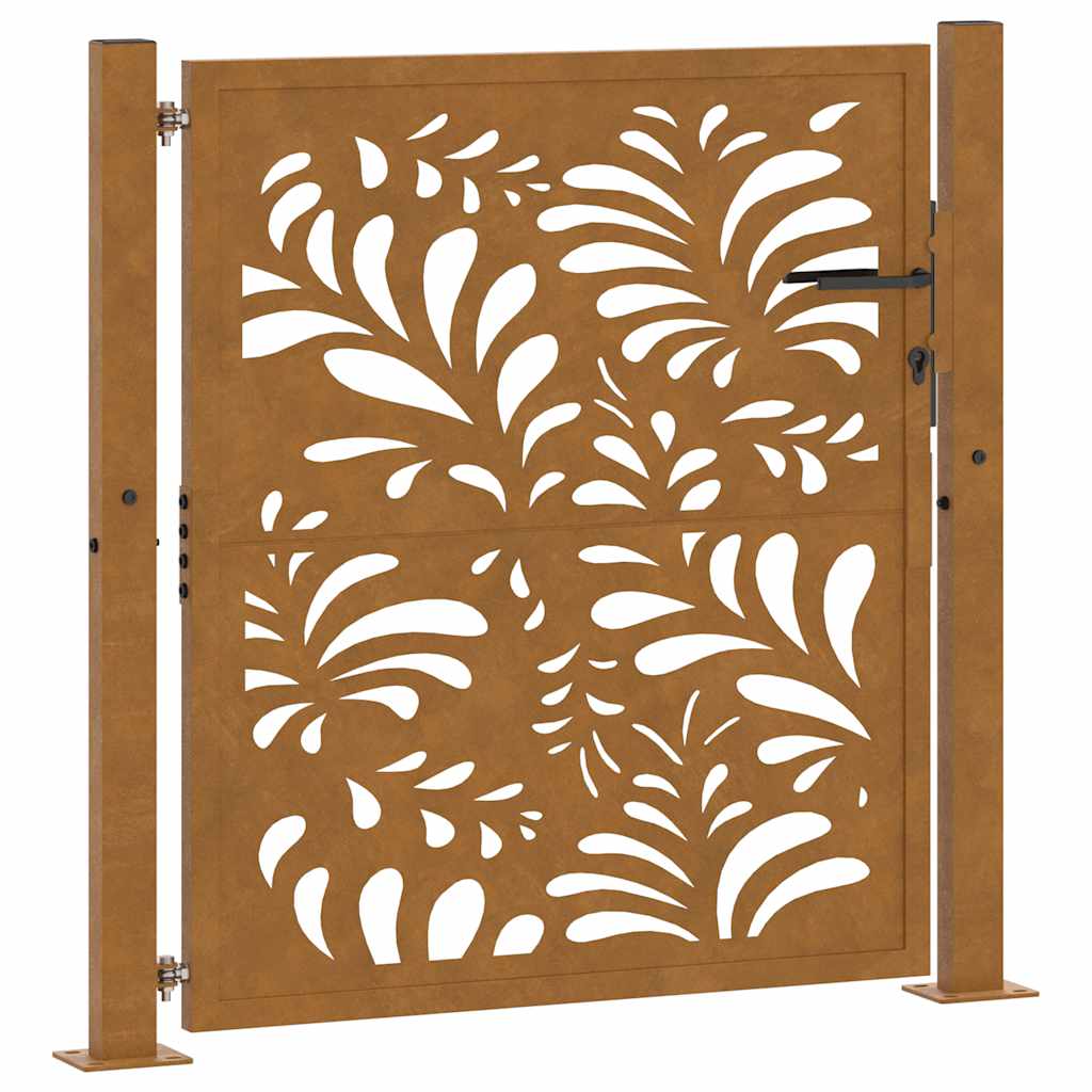 havelåge 100x100 cm vejrbestandigt stål bølgedesign