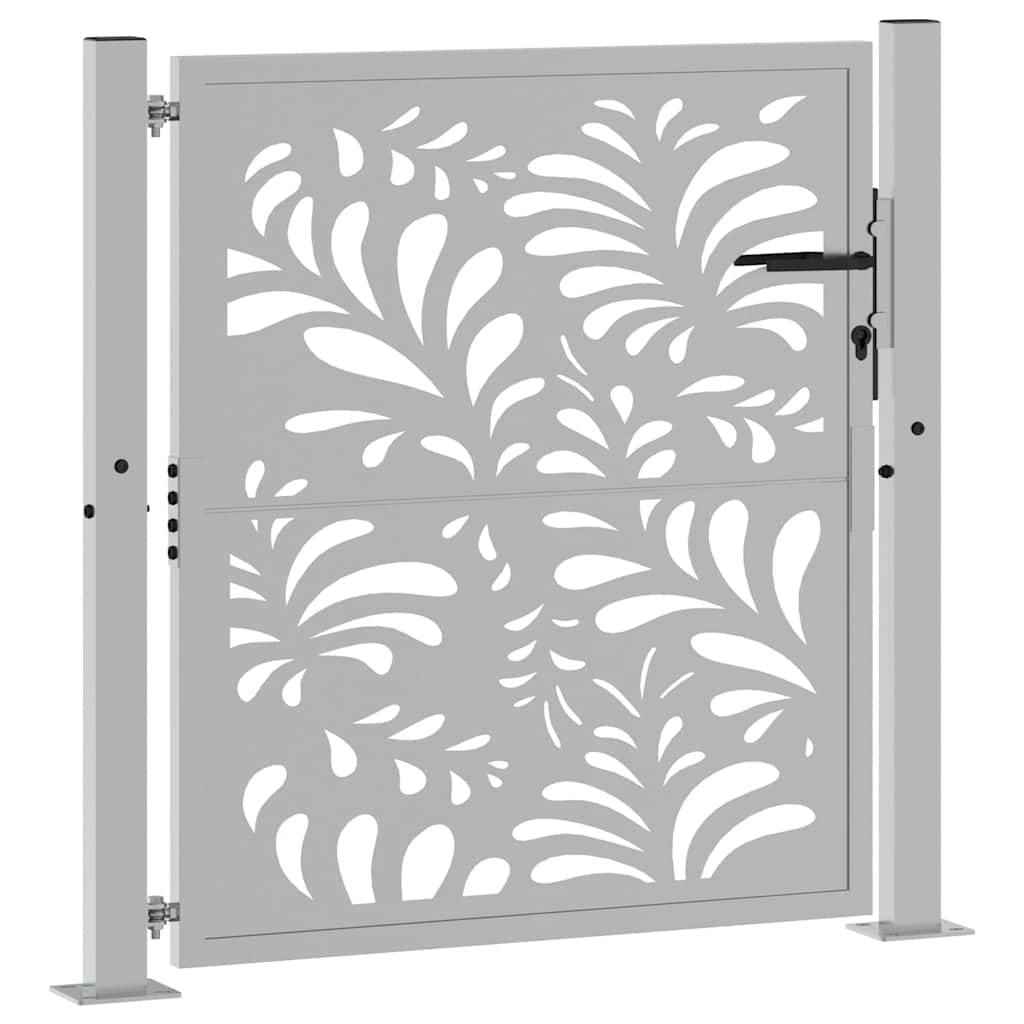 havelåge 100x100 cm vejrbestandigt stål bølgedesign